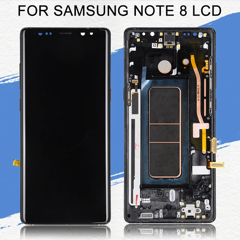 Catteny для samsung Note 8 экран Lcd N9500 дисплей с кодирующий преобразователь сенсорного экрана в сборе 6,3 дюймов N950F N950FD N950W дисплей