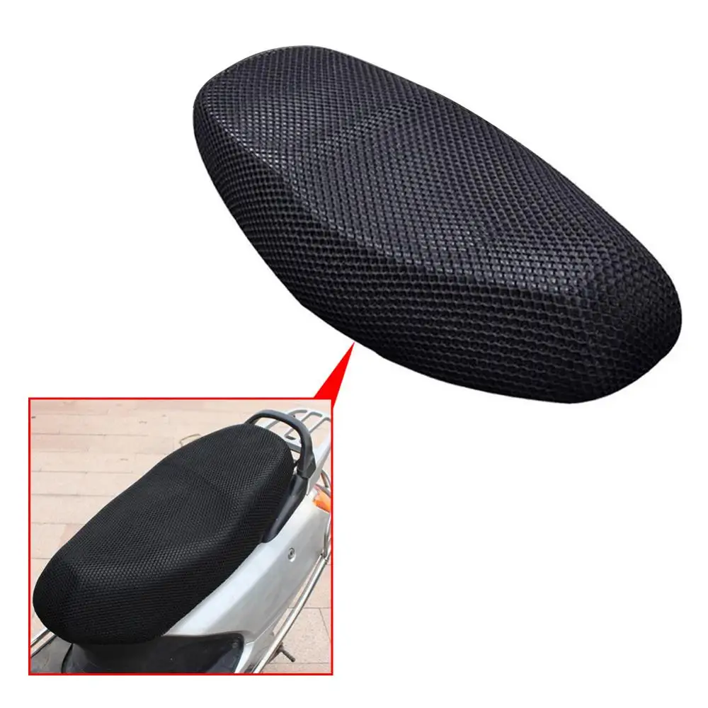 Asdomo Motorcycle Protection Seat Cover Breathable Anti-slip Resilient Lightweight TPU Sunscreen Shock Absorption Anti-Decubitus Scooter Cushion Seat Covers Bike Motorbike Chair Protector Mat 