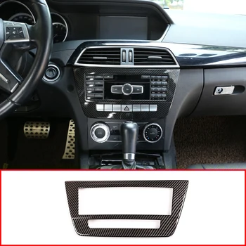 

Carbon Fiber ABS Car Center Console CD Decoration Frame Trim For Mercedes Benz C Class W204 2011 2012 2013 Accessories