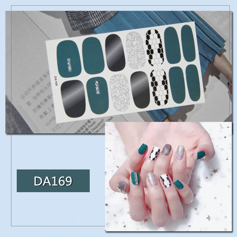 14 шт./компл. красочные ногтей Стикеры s DIY Nail Art Наклейки плотная Стикеры s самостоятельно аппарат для крепления на гвоздях и Стикеры Обертывания украшения для Красота - Цвет: DA169