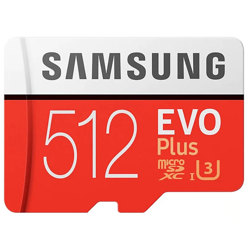 Карта памяти SAMSUNG Micro SD EVO PLUS 512 ГБ 32 ГБ 64 Гб 128 ГБ 256 Гб класс 10 UHS-1 TF карты 4K microsd карты памяти - Емкость: 512GB