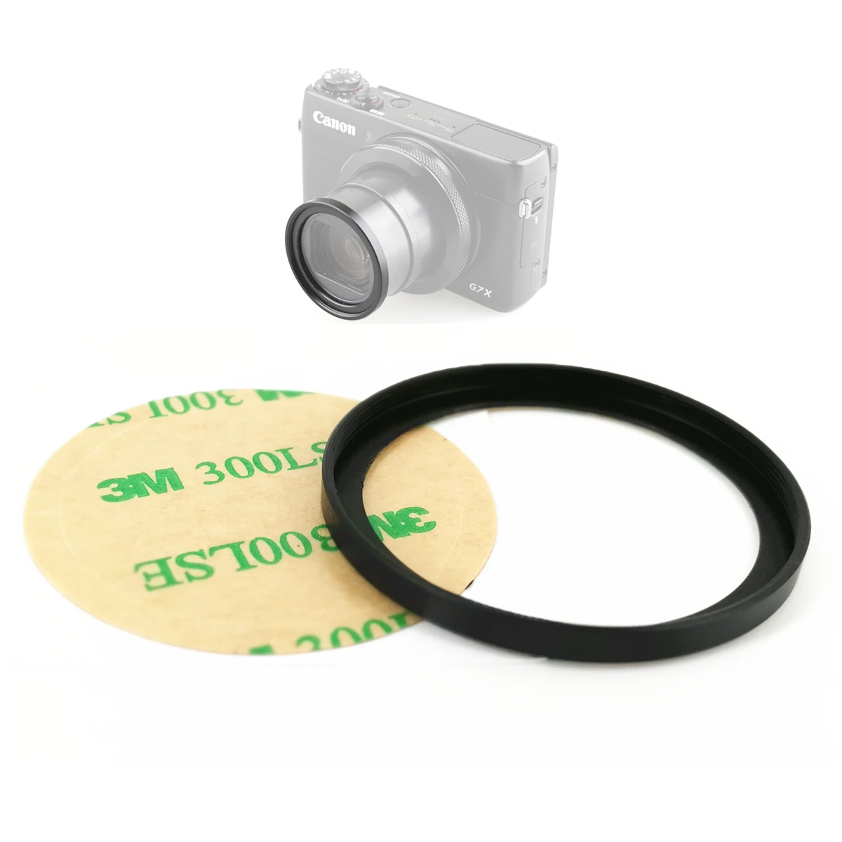 3pcs 40.5 Filter Adaptor Ring Sticker for Canon G9X G7X Mark II III G5X
