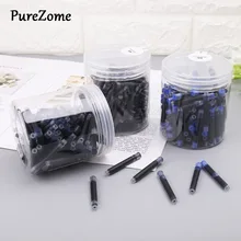 100 шт Jinhao универсальные черные синие чернила с перьевой ручкой Sac картриджи 2,6 мм заправки школьные канцелярские принадлежности