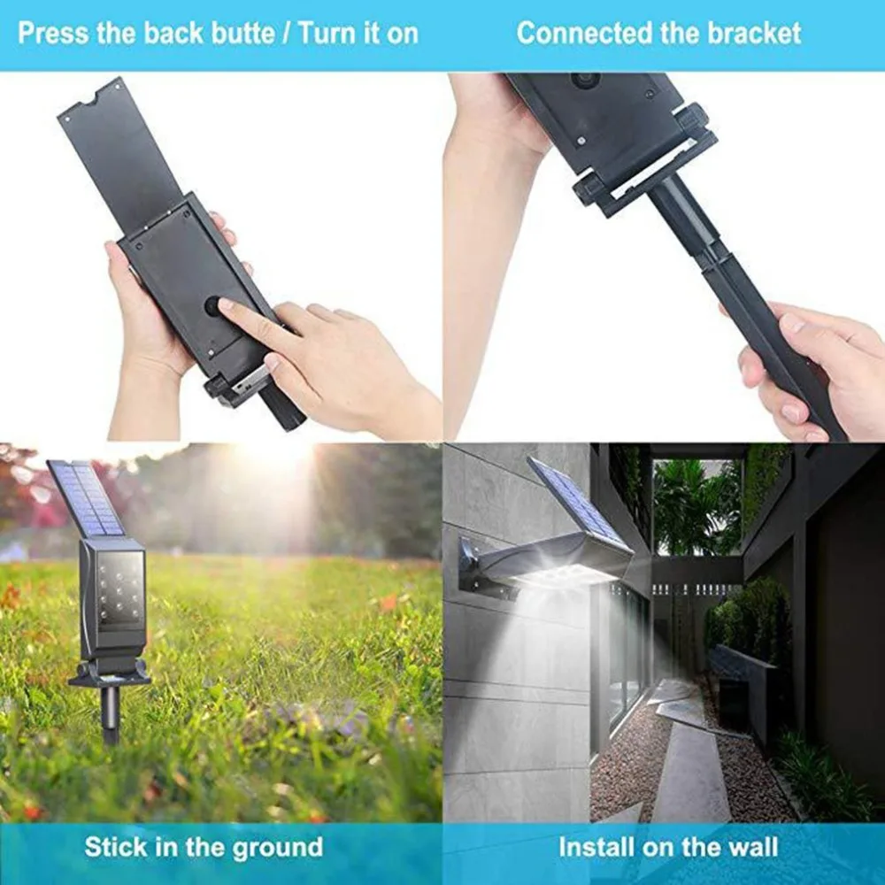Solar Led Floor Lamp Flat Automatic Light Switch Long Life Outdoor Garden Light Led Street Light Landscape Light