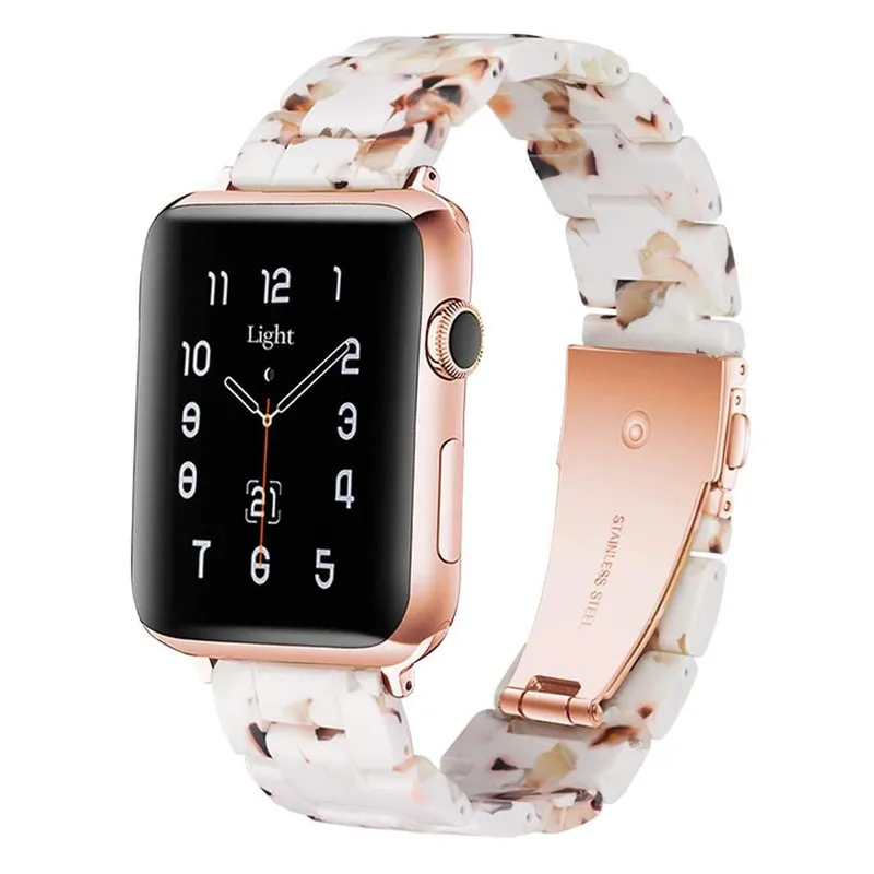 Resin Bracelet For Apple Watch SE Band Series 6 44mm 40mm Strap iWatch 5 4 Bracelet For Applewatch 3 42mm 38mm Watchbands