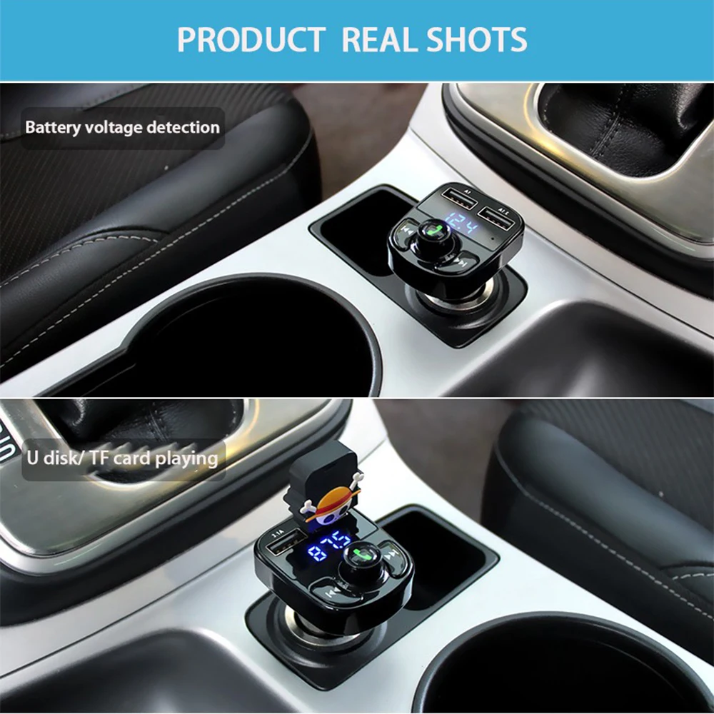 Handsfree FM передатчик Bluetooth автомобильный комплект аудио Aux модулятор mp3-плеер с 4.1A Быстрая зарядка двойной USB Автомобильное зарядное устройство