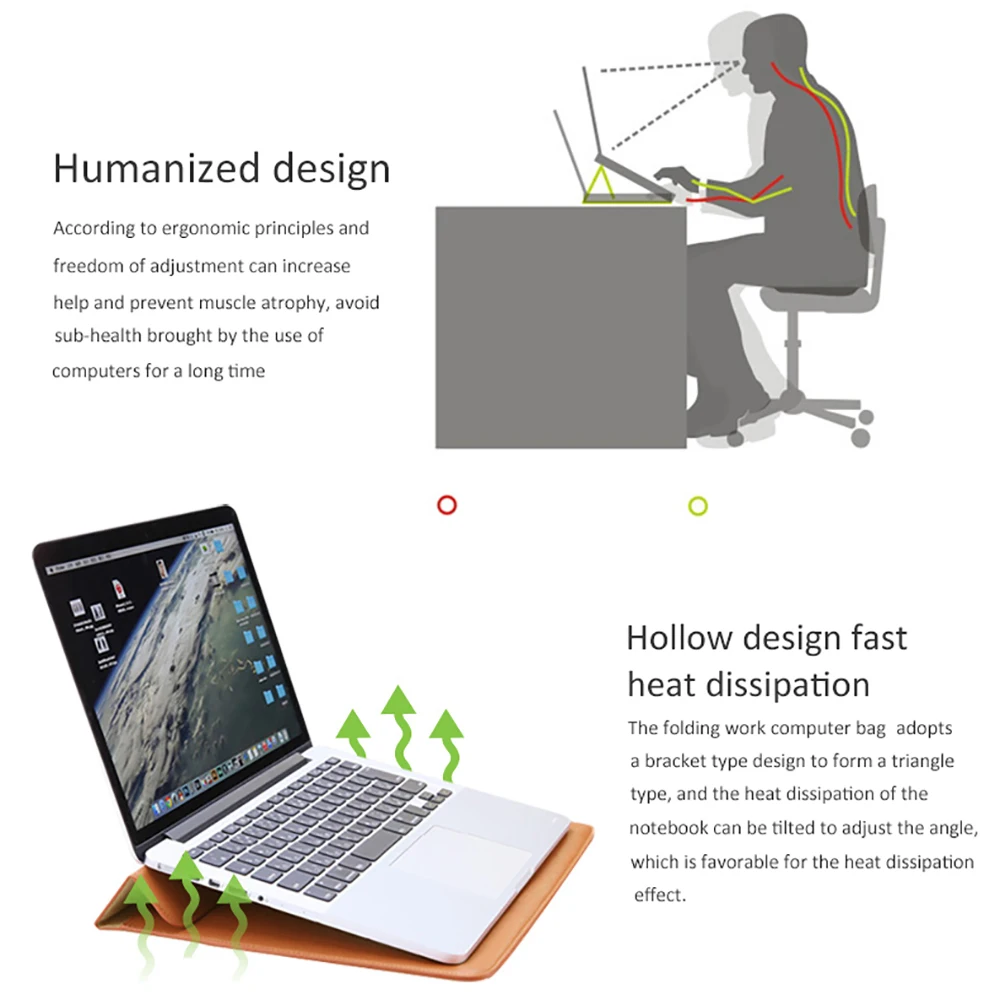 Sleek Laptop Bag & Sleeve with Built-in Stand
