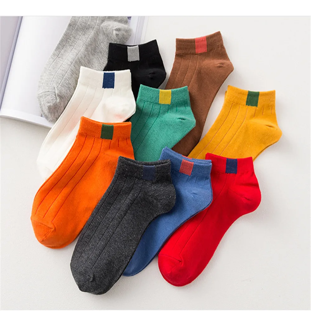 Горячая Распродажа, 1 пара/лот, мужские носки в Корейском стиле, короткие носки, одноцветные носки, Ins, студенческие дезодорирующие носки, высокое качество