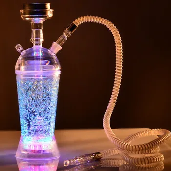

Acrylic Hookah Cup Set With LED Light Shisha Pipe Chicha Narguile Seti Cachimbas Hookah shisha Charcoal Accessories