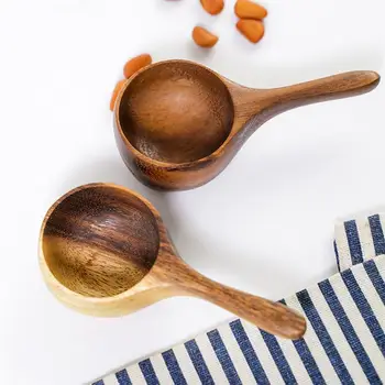 

Acacia Wooden Creative Milk Powder Spoon Mini Coffee Bean Spoon Milk Powder Measure Spoon Kitchen Tool for Liquid Spice Powder