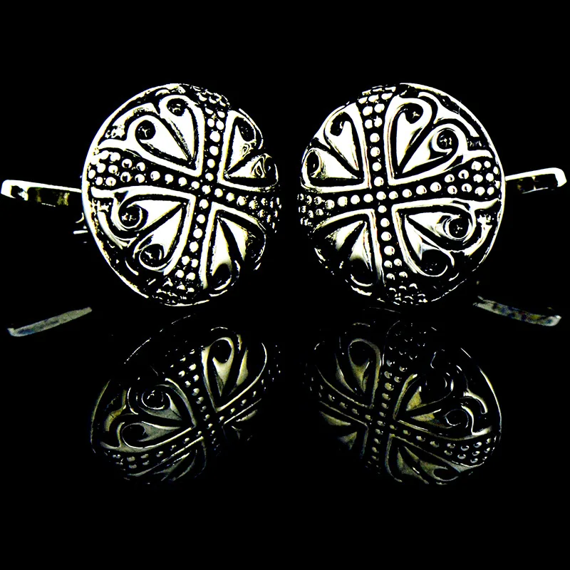 Новые винтажные запонки и смокинги для рубашек мужчин ретро цветочный узор