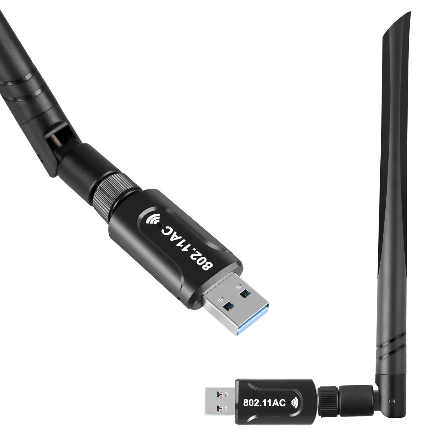 USB WiFi Dongle адаптер 1200 Мбит/с Беспроводная сеть для ноутбука Настольный ПК антенна