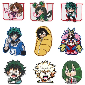 

12pcs/lot E2345 Cartoon Iron on Patches Clothing Para DIY Anime Cute Embroidered Badges Sewing Applique Patchworks Stickers