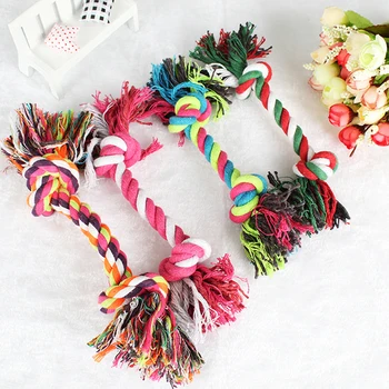 

Cotton Rope Pet Dog Toy Puppy Cat Chew Knot Durable Braided Bone Rope Teeth Cleaning Molar Toy Pet Supplies