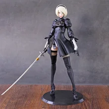 Nier automata 2b yorha no.2 tipo b sll espada versão figura pvc boneca collectible modelo estatueta brinquedo