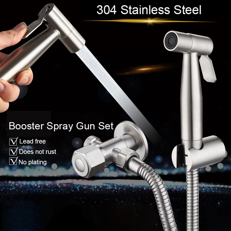 

Sprayer Gun Stainless Steel Toilet Hand Held Bidet Faucet Sprayer Bidet Set Toilet Spray For Bathroom Self Cleaning Shower Head