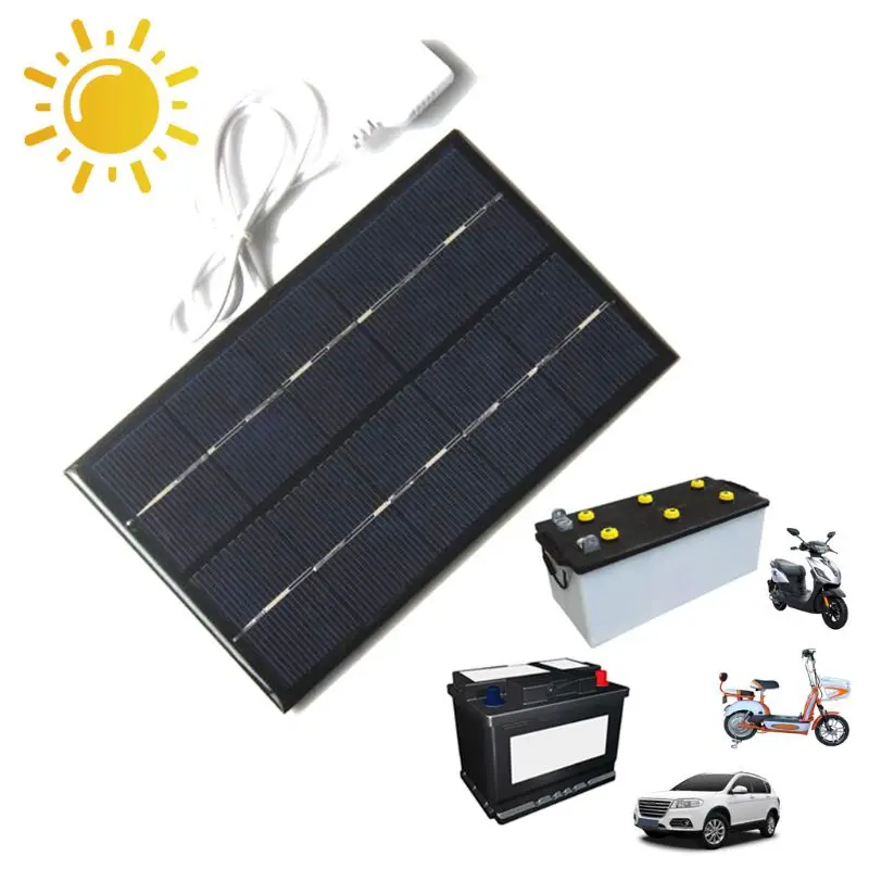 

2W 5V Solar Panel Fan USB Portable Outdoor Solar Charger Polysilicon Generator Travel Quick Charge High Efficiency R2JB