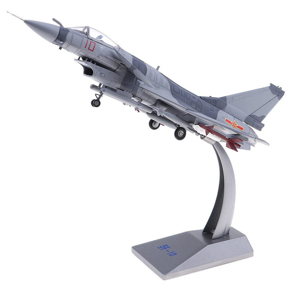 CN J-10 Attacker Aircraft 1:60 Firebird Diecast Display Model with Stand for Decoration or Gift