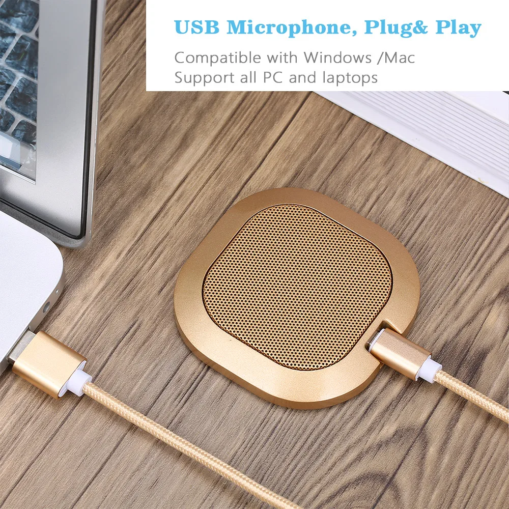 Мини Портативный 360 градусов всенаправленный микрофон с 1,5 м USB зарядный кабель USB разъем для видео чат конференции Бизнес встреч