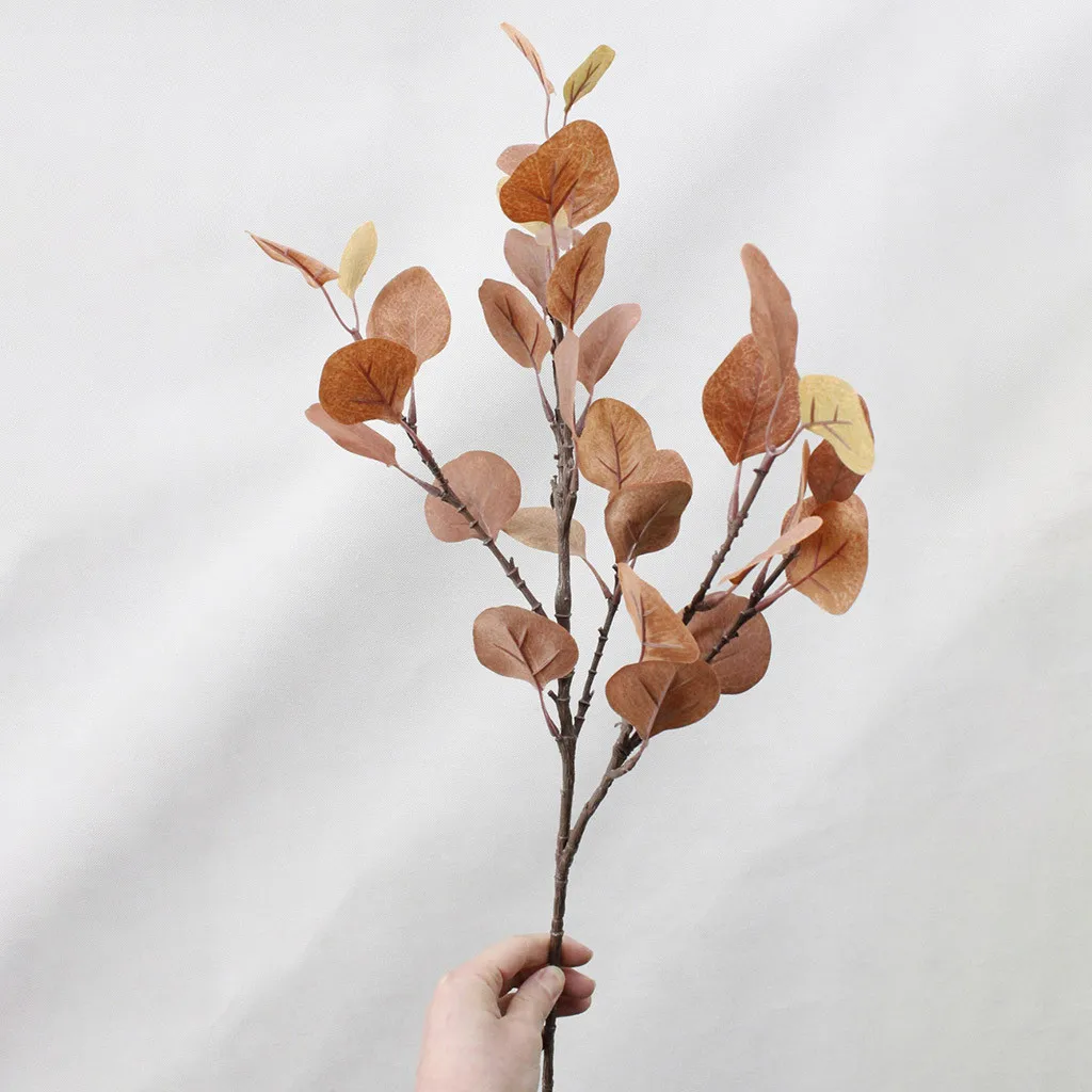B Simulation Money Grass Flower Arrangement Leaf Fake Flower Simulation Plant Bouquet Fake Flowers Wedding Home Party High Quality - Цвет: B