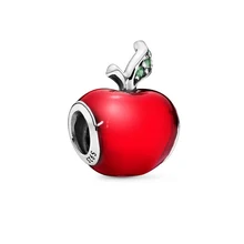 JrSr new 100% 925 Sterling Silver Bead Snow White's Red Apple Charm Pendant fit Original Pandora Bracelet Women DIY Jewelry gift Fine Jewelry JrSr new 100% 925 Sterling Silver Bead Snow White's Red Apple Charm Pendant fit Original Pandora Bracelet Women DIY Jewelry gift Fine Jewelry