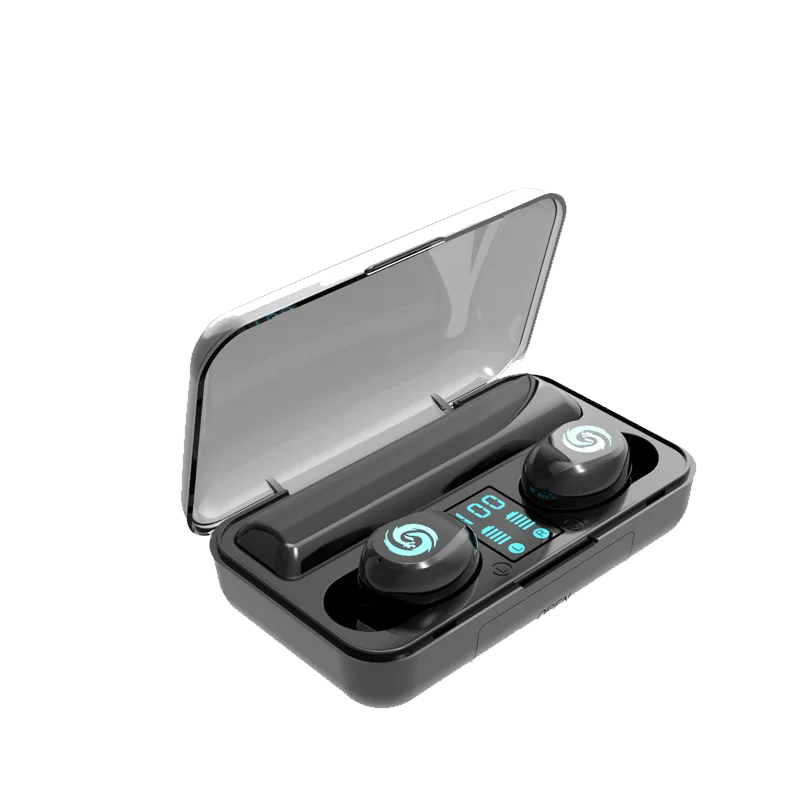 F9 TWS наушники беспроводные + зарядка наушники мини наушники hands free HIFI HD Стерео шумоподавление Bluetooth светодиодный Heatset INTKOOT