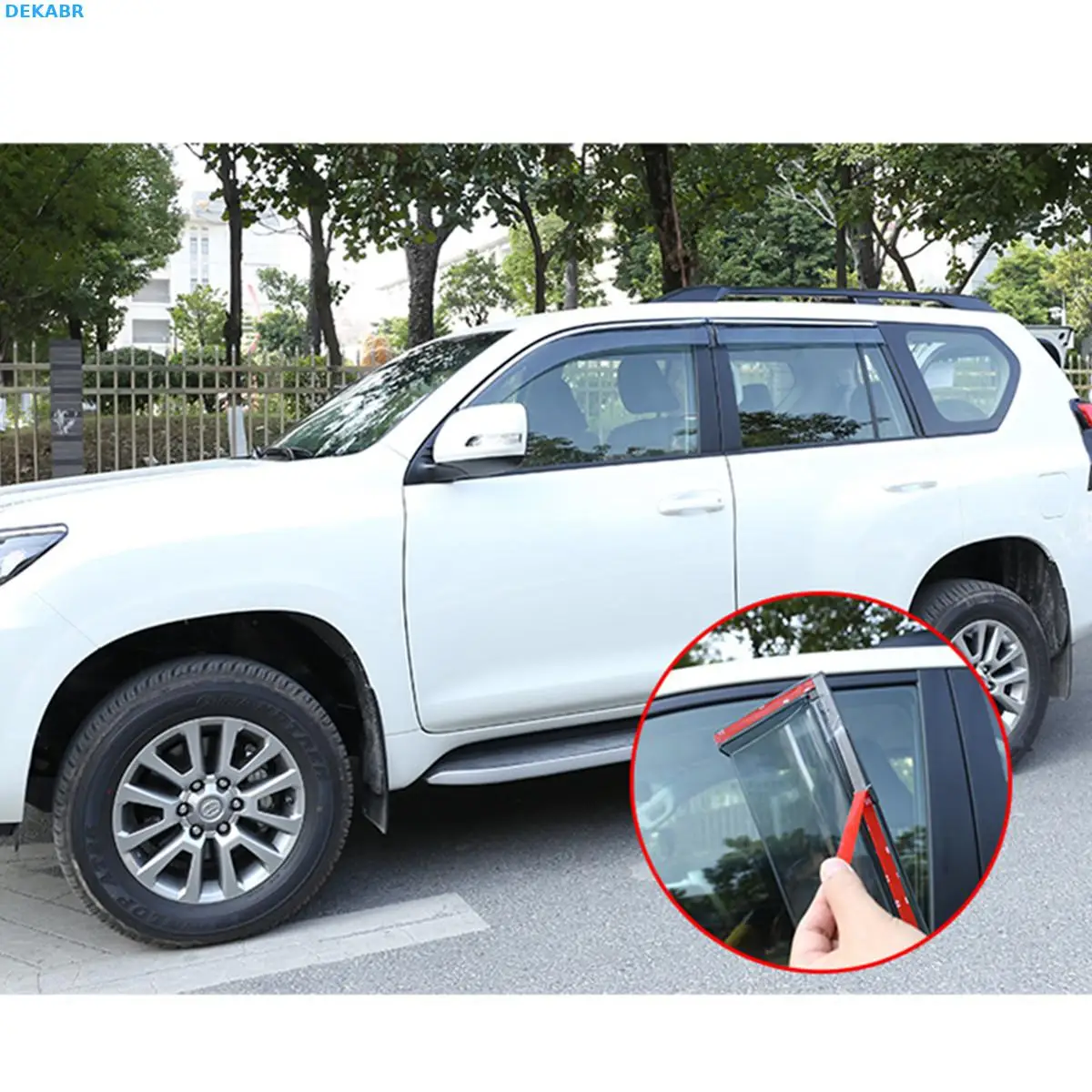 4 шт./компл. автомобильный экран для стекла для Toyota Prado 150 укрытие от дождя в дождливые дни 2010 2011 2012 2013