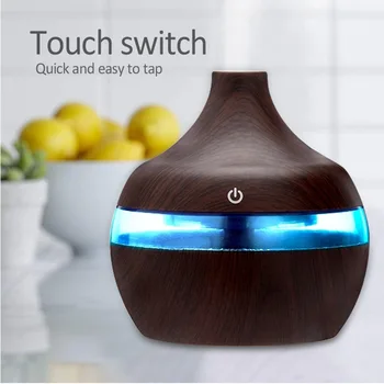 

ELOOLE Electric Humidifier Aroma Diffuser Essential Oil Ultrasonic Wood Grain Humidificador USB Fogger Mist Maker With LED Light
