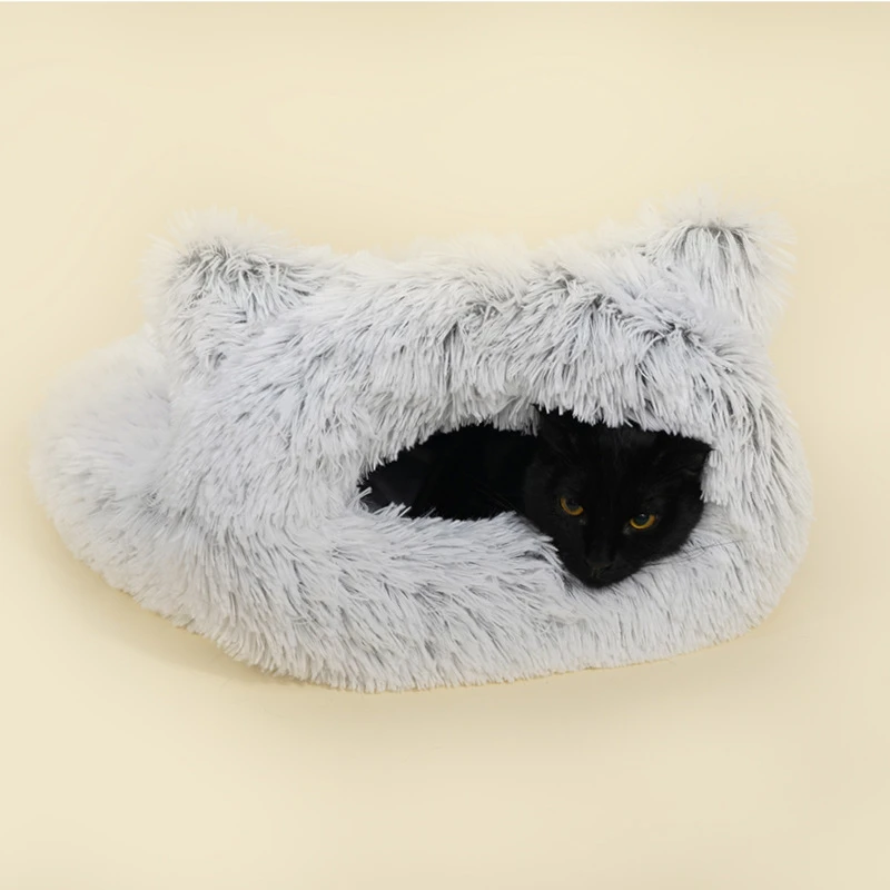 INS кошки кровать оригинальная САМОНАГРЕВАЮЩАЯСЯ кошка и собака кровать роскошные Домики для собак плюшевая прямоугольная кровать для щенка спальный мешок для средних маленьких кошек