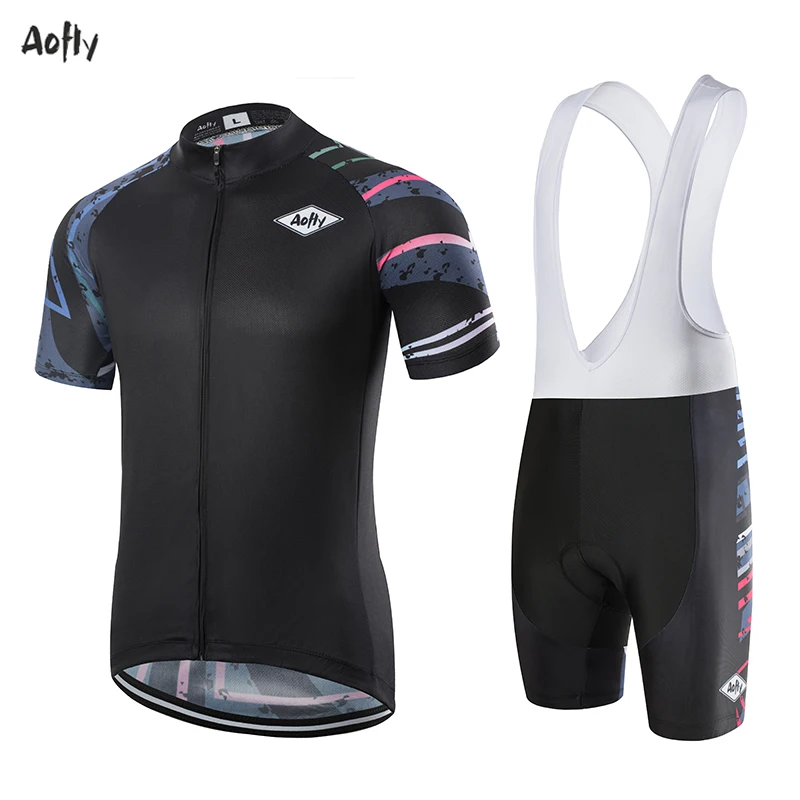 

2020 Men's Cycling Clothing Jersey Riding Sets Long-distance Running Triathlon Mtb Short Tops Fabric Black Maillot Quick-drying