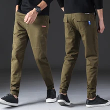 Брюки Карго, тактические мужские комбинезоны, мужская тренировочная уличная одежда с карманом, брюки из хлопка, одноцветные Лоскутные быстросохнущие дизайнерские брюки