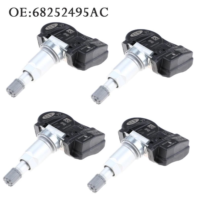 4 шт. датчик давления в шинах TPMS датчик для Jeep Srt Grand Cherokee и Trackhawk- 68252495AC 433 МГц