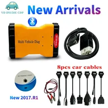 2020 multi diag do veículo com bluetooth novo vci 2017. software r1 para delphis vd ds150e cdp obd2 obdii ferramentas de varredura diagnóstica mvd