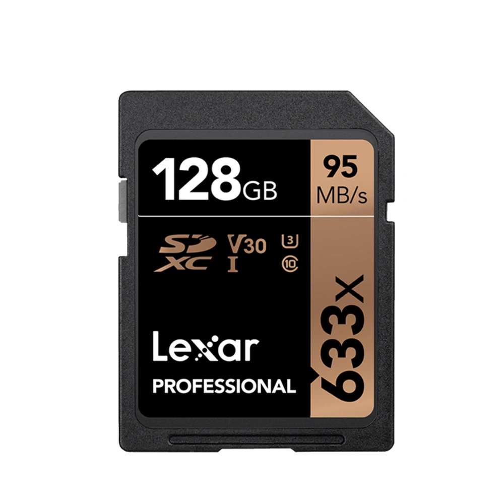 Lexar 633X карта памяти 32 64 128 Гб класс 10 U1/U3 V30 SD карта 32 Гб 128 Гб 64 Гб 256 ГБ 512 Гб 16 Гб флэш-карта SD память SDXC SDHC - Емкость: SD633X-128G