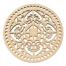 2pcs DIY Wooden Crafts Handmade Natural Wood Ornament Home Decor Accessories DIY Woven Bag Wirebag Material For Women Ladies A35