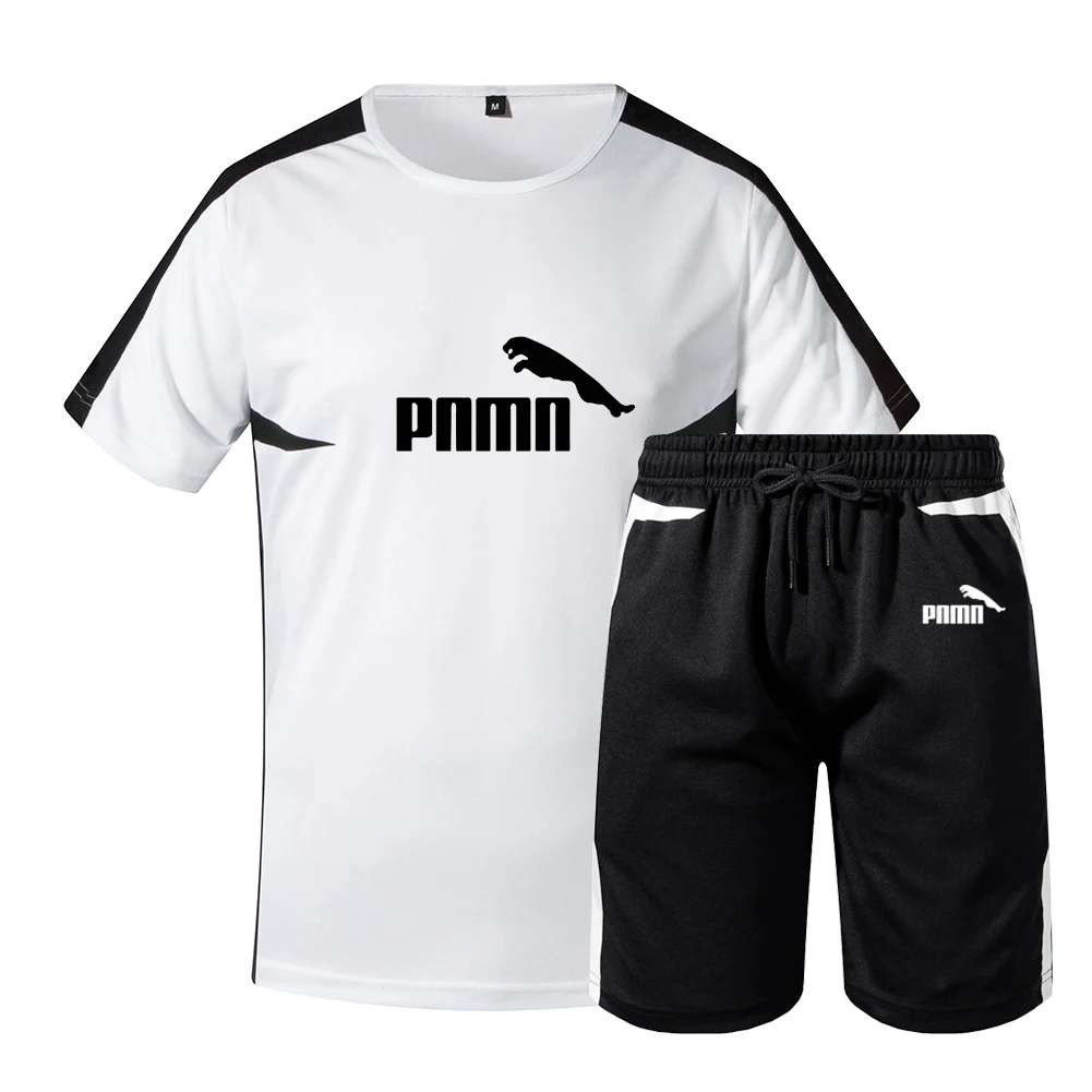 

Mens Set Summer Sportswear Sets Casual Short Sets Men Cotton Sports Suit T-Shirt Shorts 2 Piece Sets Brand SportswearMale Suit