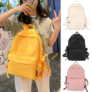 

Fashion Women Canvas Floral Color Capacity Student Backpack Travel Couple Bag