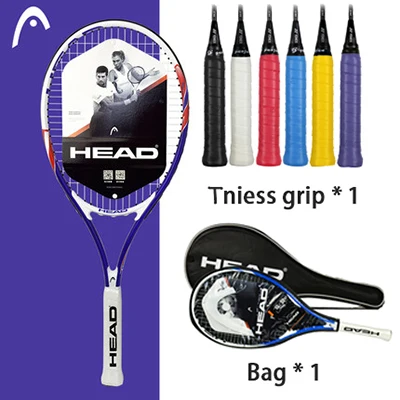 Теннисная ракетка, профессиональная техническая ракетка для тенниса, Спортивная тренировочная ракетка с теннисной ручкой и сумкой - Цвет: purple