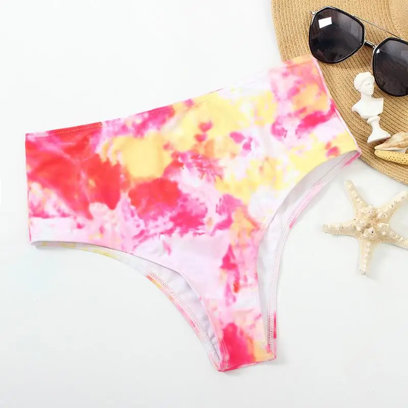 New 2020 Tie dye Bikini Women Rainbow Swimsuit High Waisted Two Piece Bathing Suits Padded Bikini