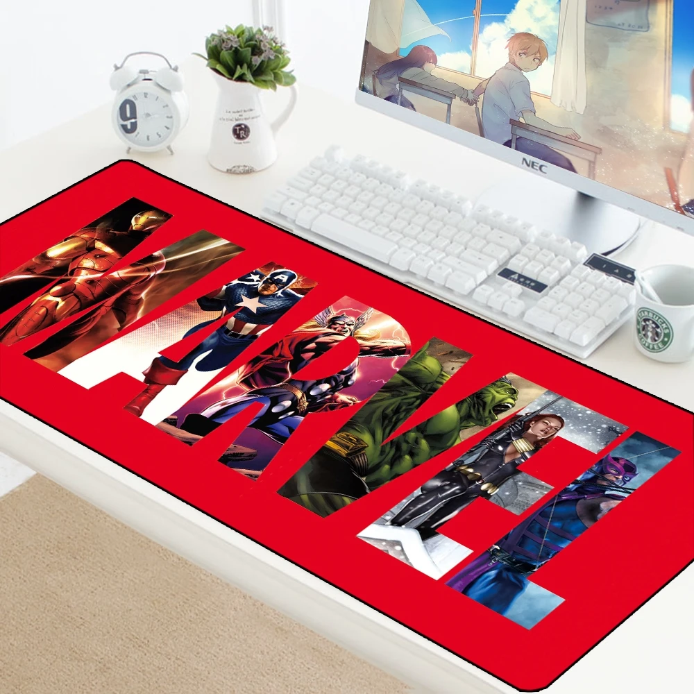 С логотипом комиксов Marvel коврик для мышки в стиле аниме компьютерный игровой коврик для мыши Клавиатура геймер ноутбук мультфильм коврик стол с мышкой PC Большой стол защита
