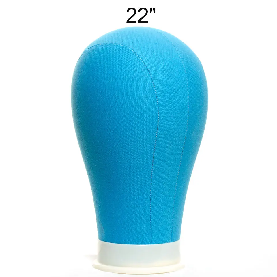 Dark Red Canvas Block Head Display Styling Mannequin Manikin Head Wig Stand wig Stand 21 22 23 24 inches Training Mannequin Head - Цвет: Blue 22 inch