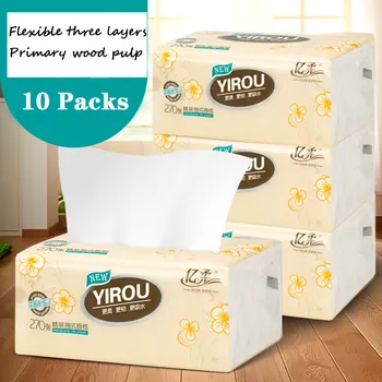 

10Packs Draw Paper Towels Paper Family Paper Cleaning Paper Towel Tissue toilet paper rolls pack rolling paper D402