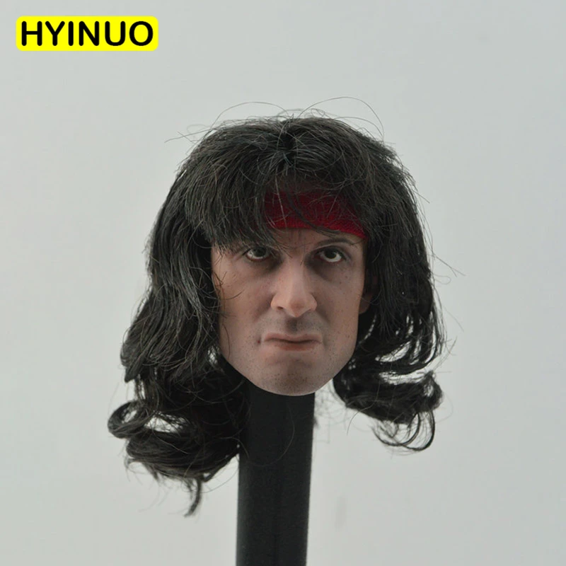 1/6 масштаб длинноволосый жесткий парень Сильвестр Сталлоне Young Edition голова Sculpt Headplay для 12 "Action Figure Body