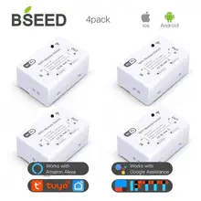 BSEED 4/8 paczek przełącznik Wifi moduł Google Aleax inteligentne DIY bezprzewodowy przełącznik inteligentne życie Tuya APP sterowania głosem biały