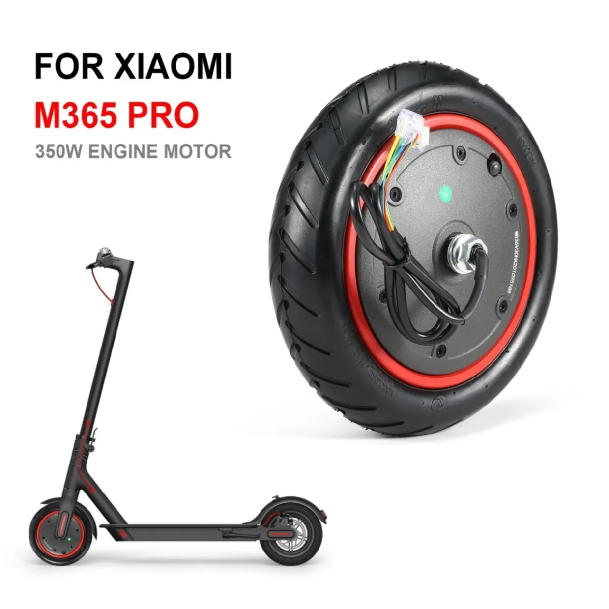 MechKit Nabenmotor Rad Für Xiaomi M365 E-Scooter - 8,5 Zoll 36V 250W Mit Rutschschutz