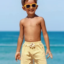 Swimsuit Shorts CUPSHE Toddler Yellow Kids Cotton Summer for Boy Beach-Pants Board 2-13-Years