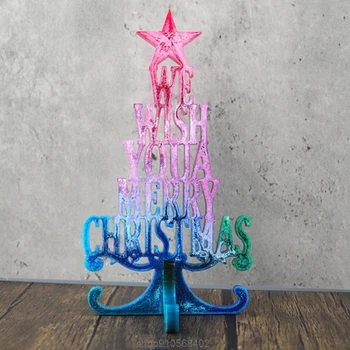 

Christmas Tree Ornaments Epoxy Resin Mold Merry Christmas Home Decor Silicone Mould Christmas Theme S25 20 Dropshipping