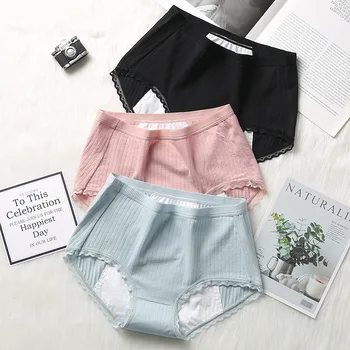 

3PCS/lot Sexy cotton Panties Soft Briefs Women Underwear Ladies Panty Transparent Underpants Lingerie Intimates TWY 9203
