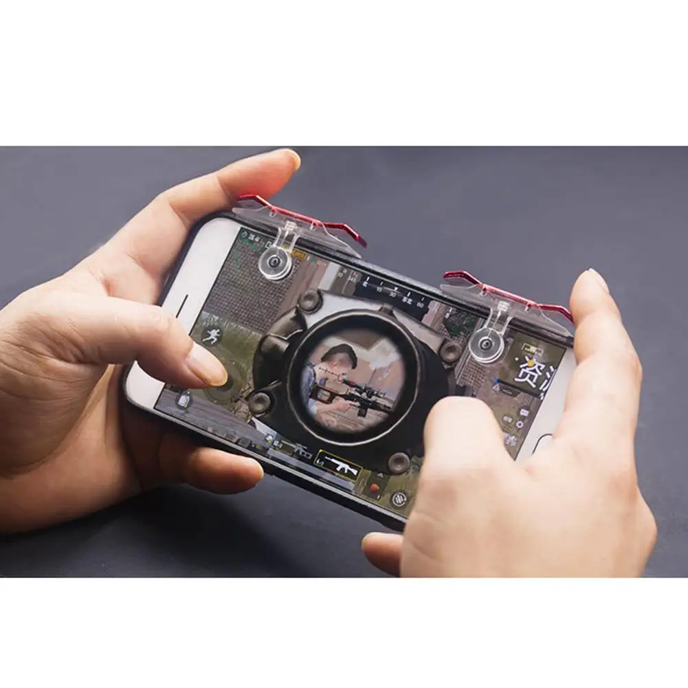 2PCS PUBG Mobile Game Controller Gamepad Trigger Aim Button L R1 Shooting Joystick For Different Model Phone Game Pad Accesorios