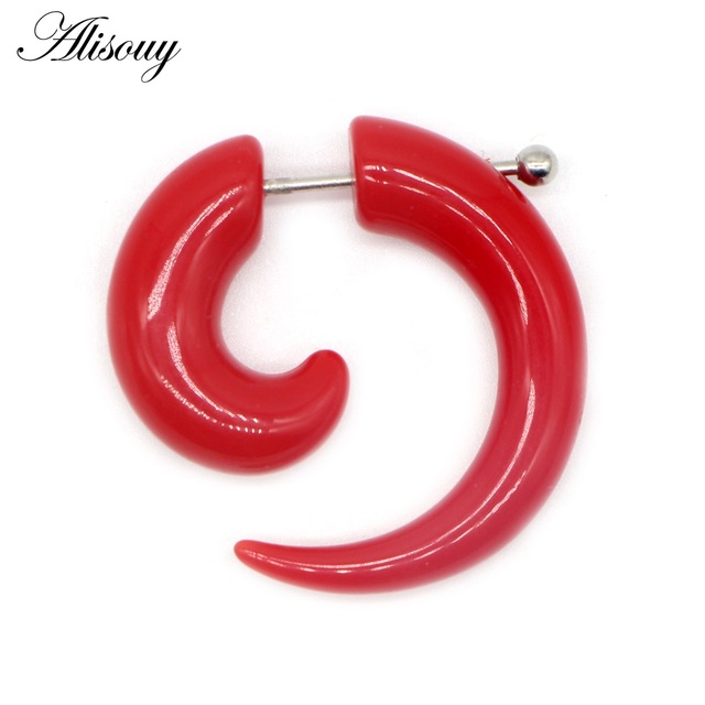 Hot Acrylic Cheater Fake Spiral Ear Taper Stretcher Expanders Gauge Tunnel And Plugs Earlobe Earring Piercing Body Jewelry